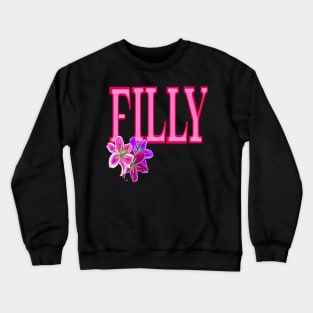 Top 10 best personalised gifts Filly, filicia, felicia, phelicia, preppy,personalized name with painted lilies Crewneck Sweatshirt